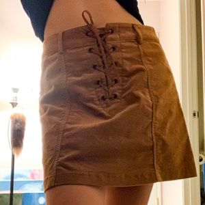 Forever 21 latte colored suede skirt